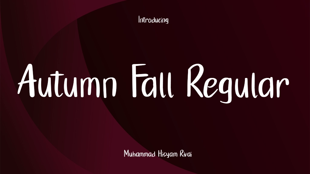 Autumn Fall Regular Font Sample Image 1