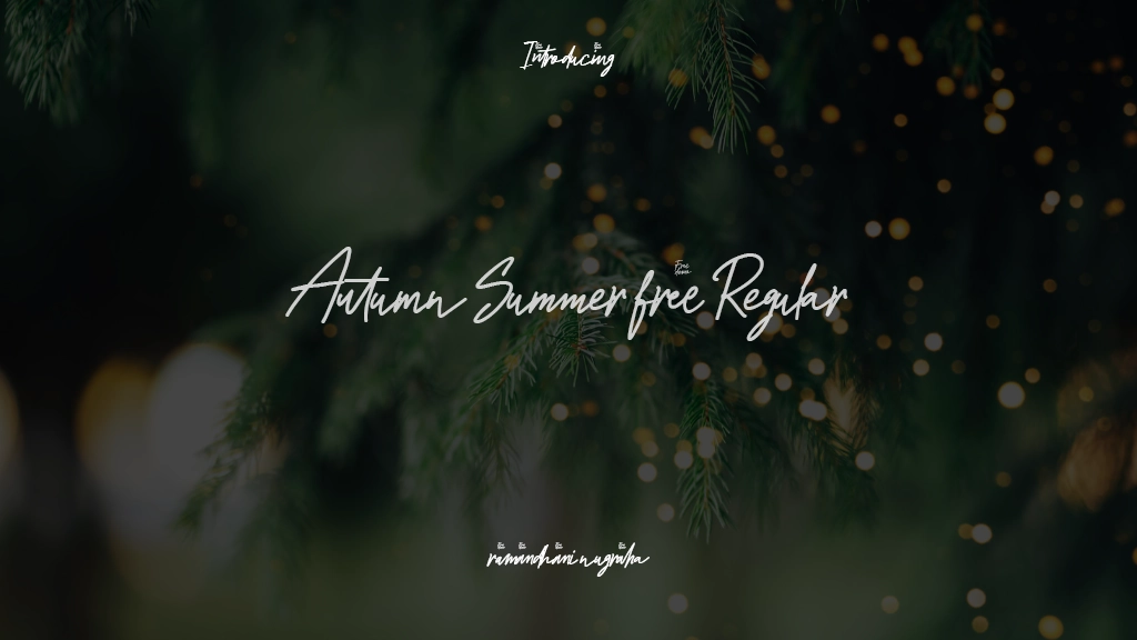 Autumn Summer free Regular Font Sample Images  1