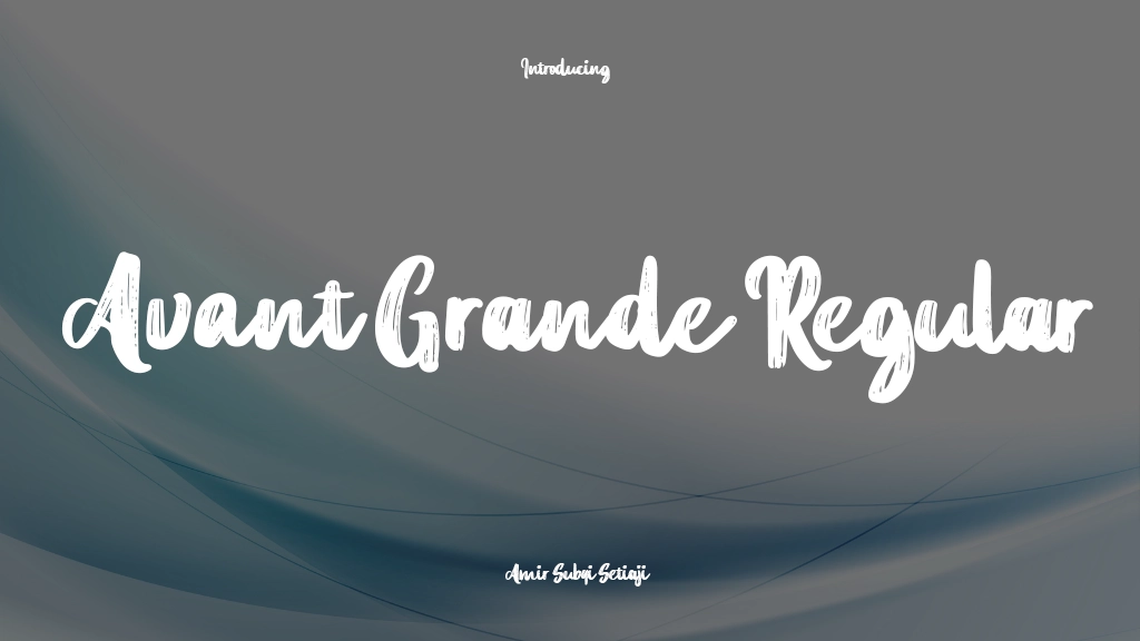 Avant Grande Regular Font Sample Image 1