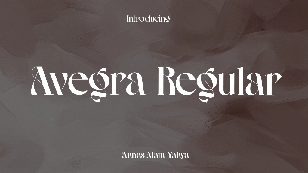 Avegra Regular Font Sample Image 1