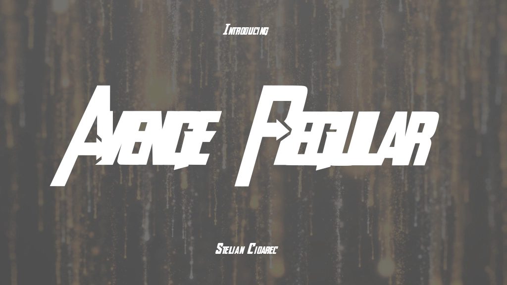 Avenge Regular Font Sample Image 1