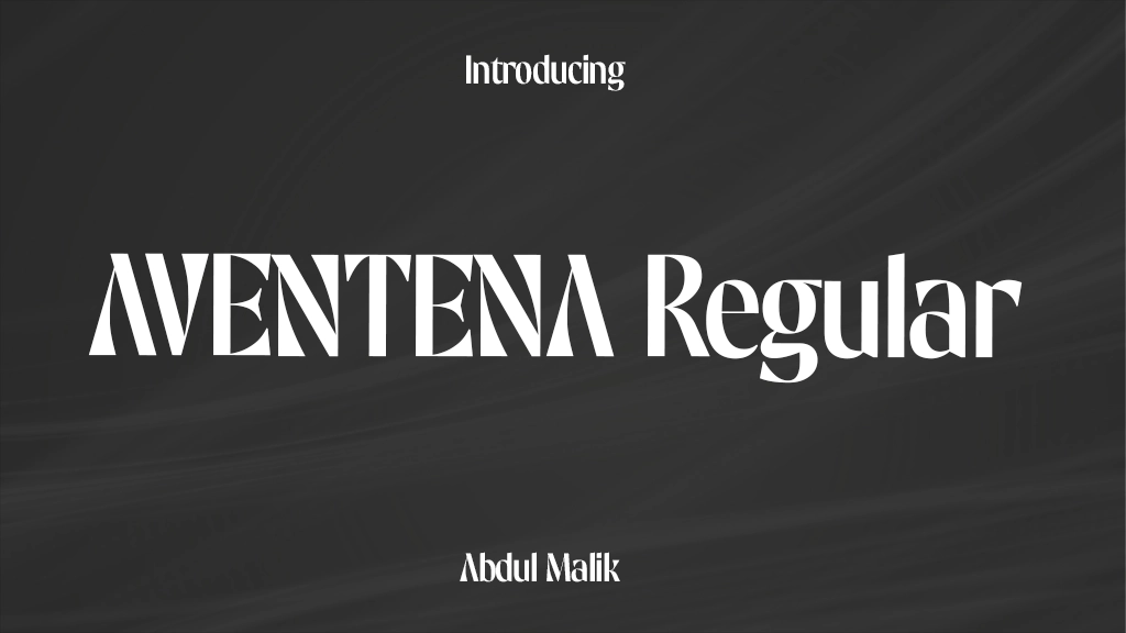 AVENTENA Regular Font Sample Image 1