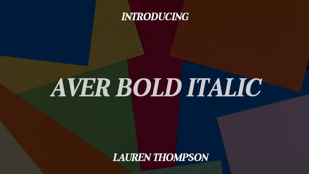 Aver Bold Italic Font Sample Images  1