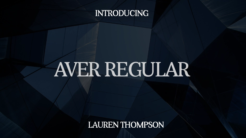 Aver Regular Font Sample Images  1