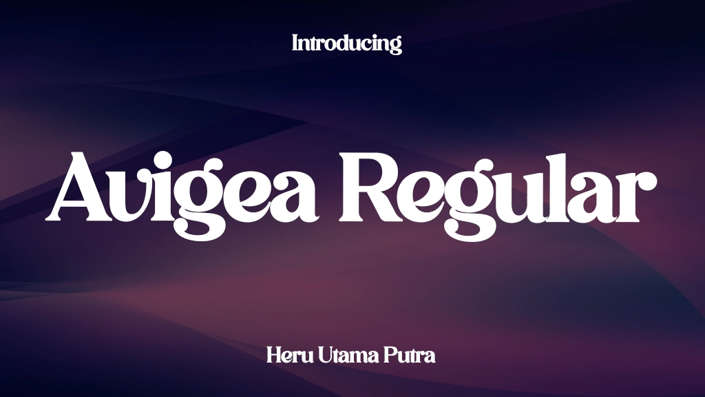 Avigea Regular Font Sample Image 1