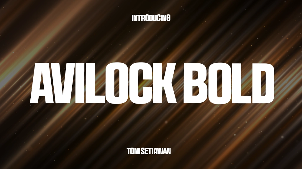 Avilock Bold Font Sample Image 1