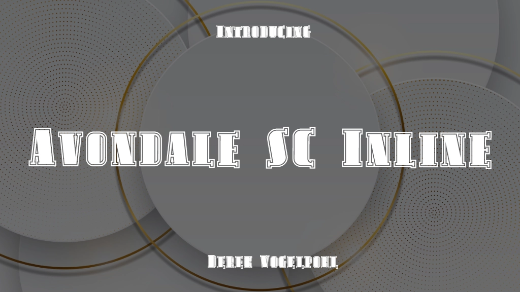 Avondale SC Inline Font Sample Image 1