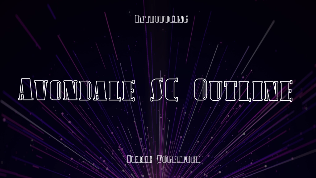 Avondale SC Outline Font Sample Image 1