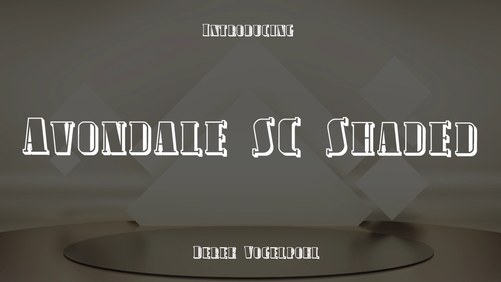 Avondale SC Shaded Font Sample Image 1