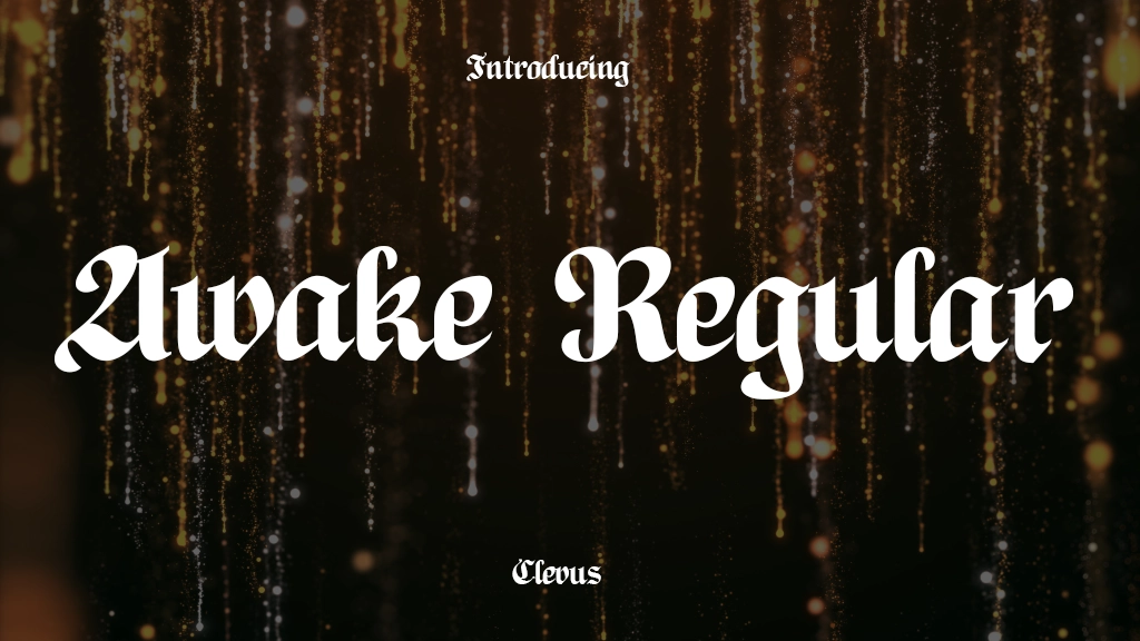 Awake Regular Font Sample Image 1