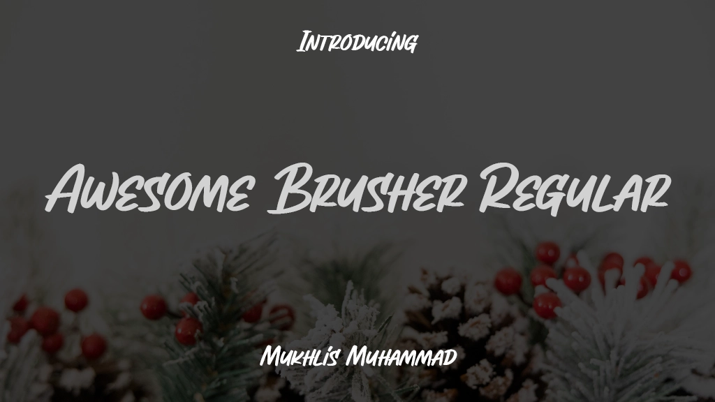 Awesome Brusher Regular Font Sample Images  1