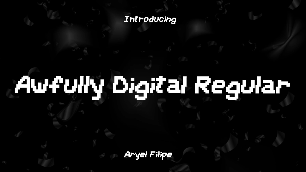 Awfully Digital Regular Font Sample Image 1