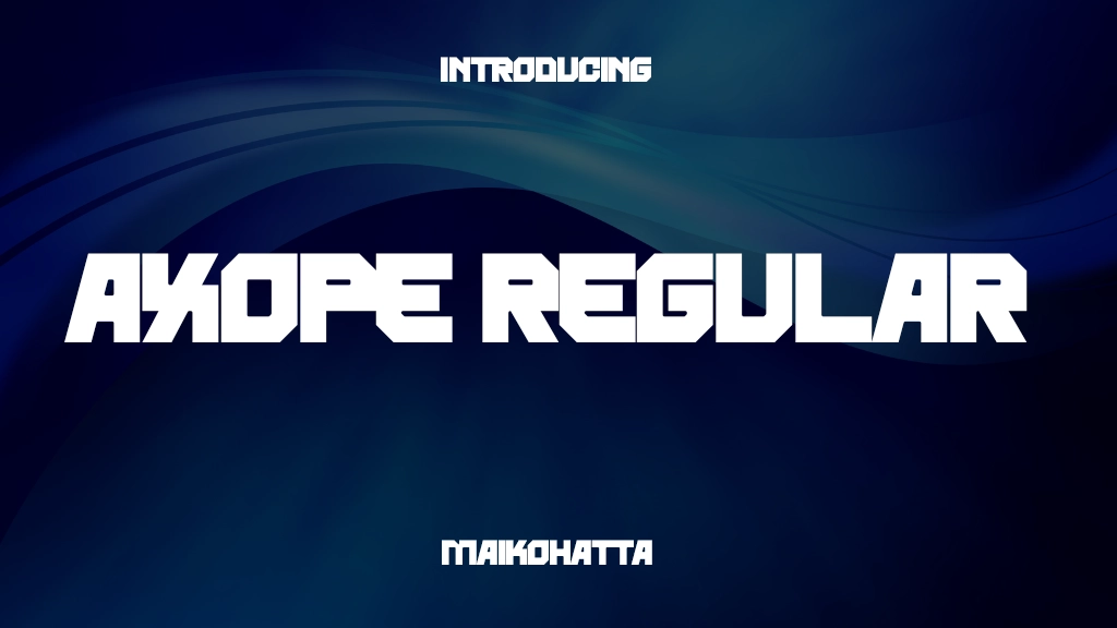 AXOPE Regular Font Sample Image 1