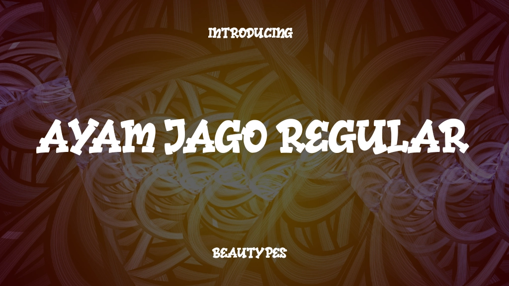 Ayam Jago Regular Font Sample Image 1