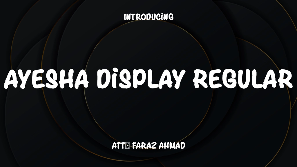 Ayesha Display Regular Font Sample Image 1