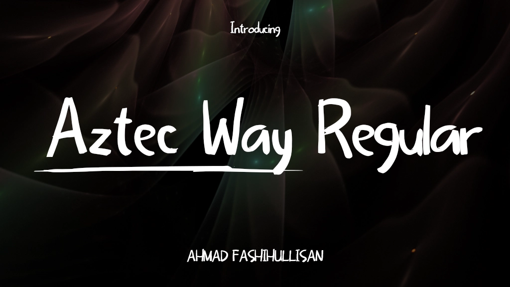 Aztec Way Regular Font Sample Image 1