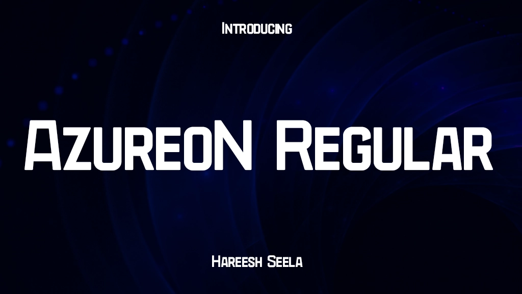 AzureoN Regular Font Sample Image 1