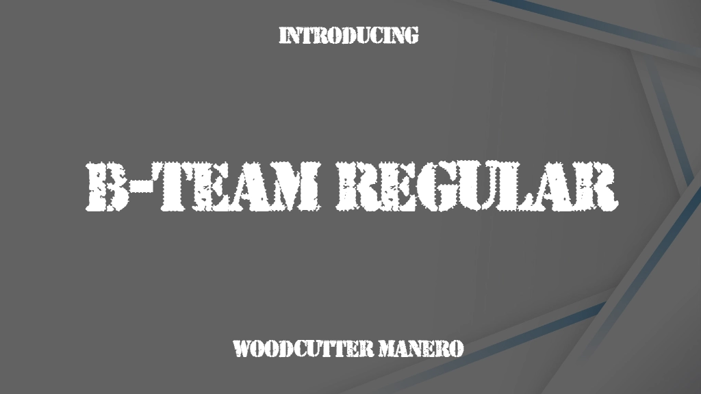 B-TEAM Regular Font Sample Image 1