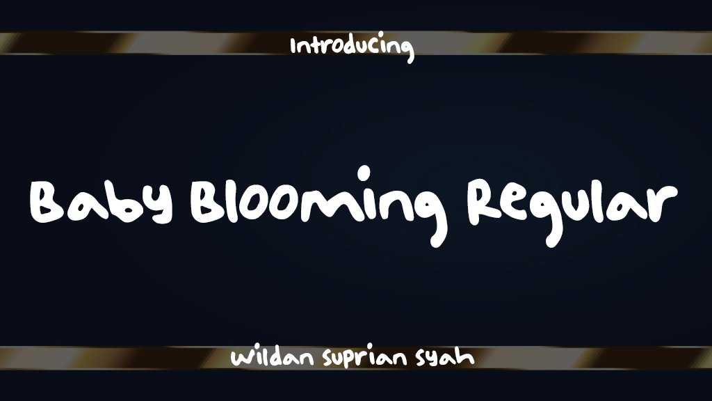 Baby Blooming (Dem0) Regular Font Sample Image 1