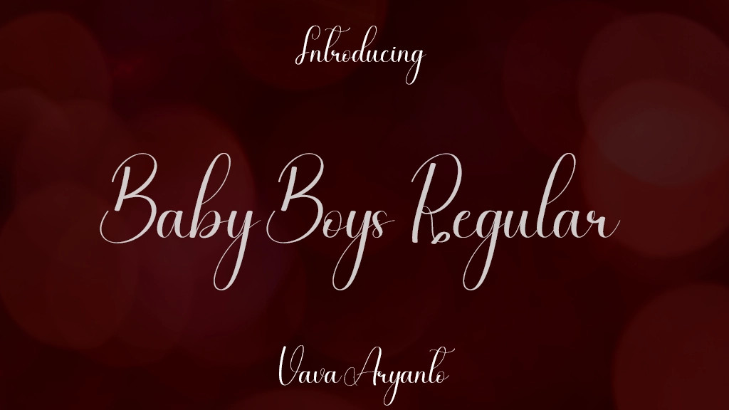 Baby Boys Regular Images d’exemples de polices  1