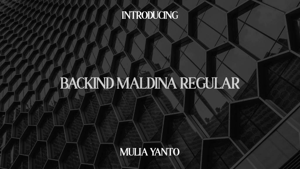 Backind Maldina Regular 字体样本图像  1