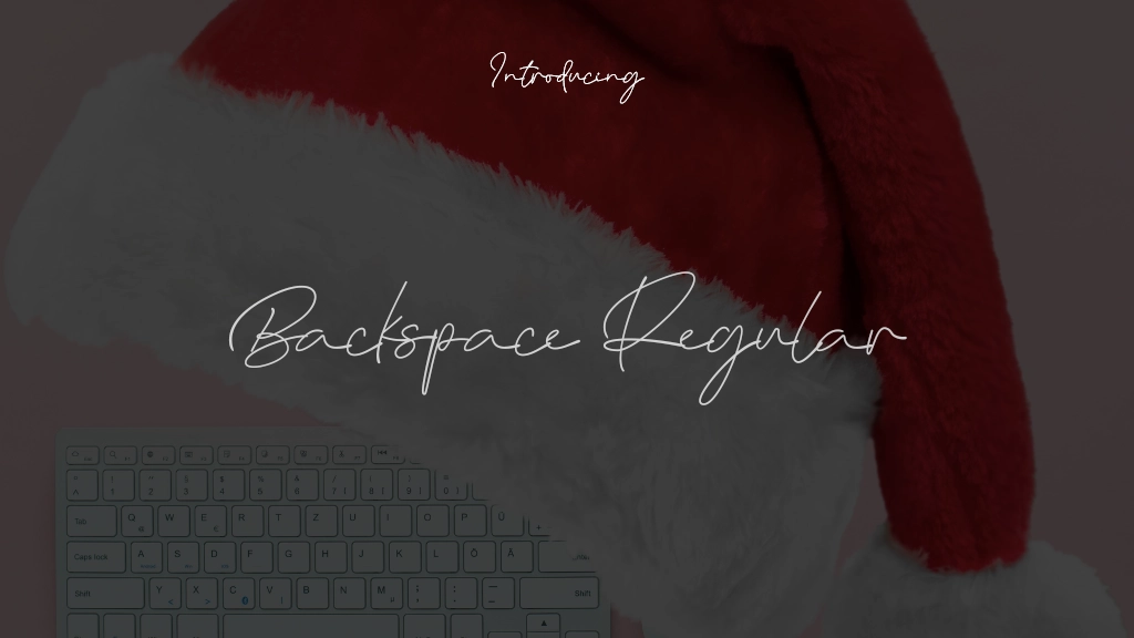 Backspace Regular Immagini di esempio dei caratteri  1