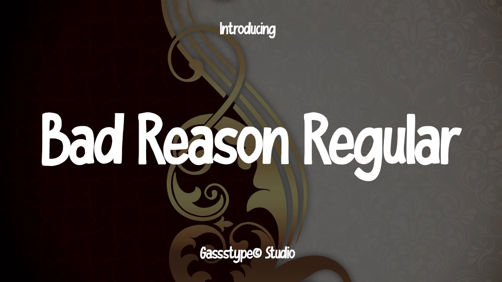 Bad Reason Regular Font Sample Image 1