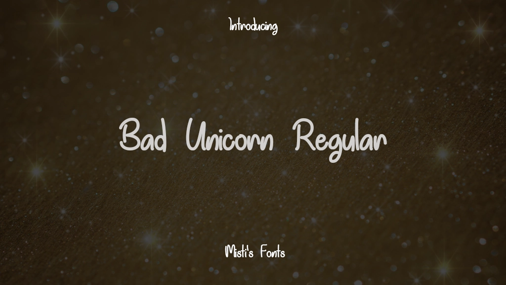 Bad Unicorn DEMO Regular Beispielbilder für Schriftarten  1