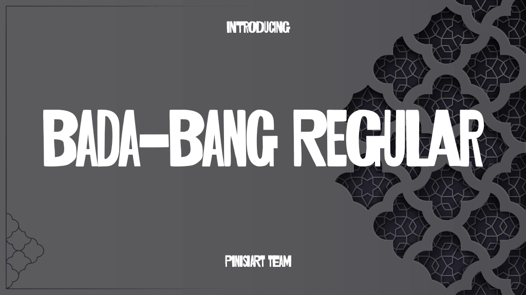 BADA-BANG Regular Font Sample Image 1