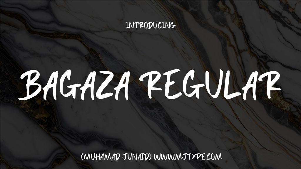 BAGAZA Regular Font Sample Image 1