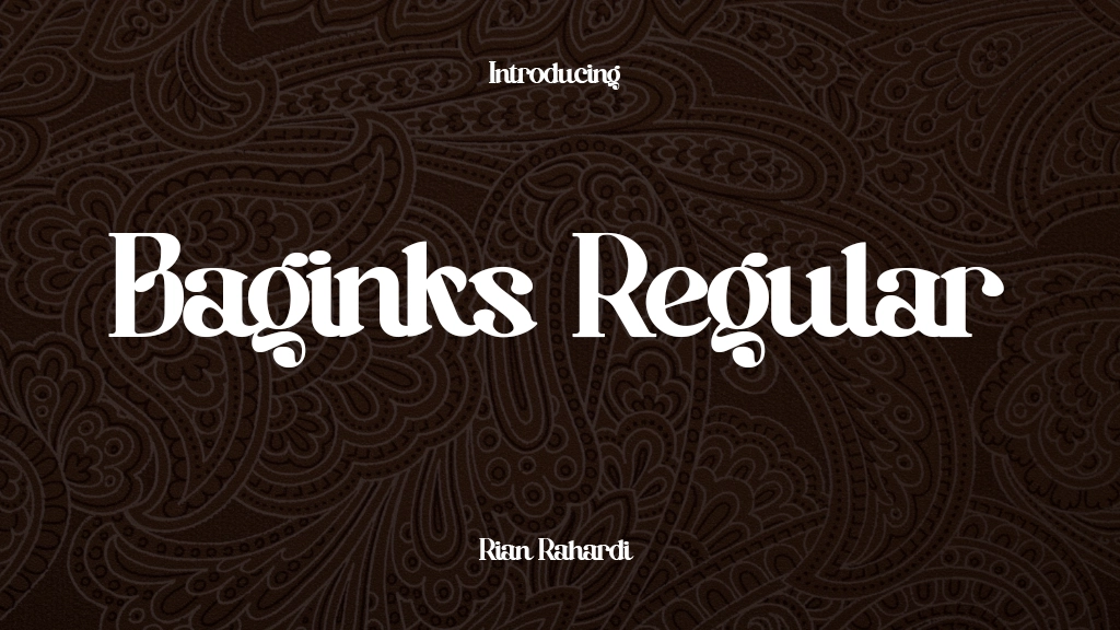 Baginks Regular Font Sample Image 1