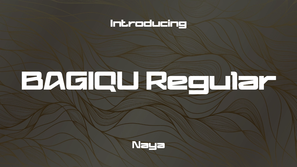 BAGIQUtrial Regular Font Sample Image 1