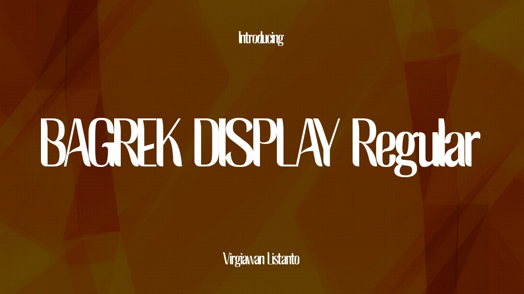 BAGREK DISPLAY Regular Font Sample Image 1