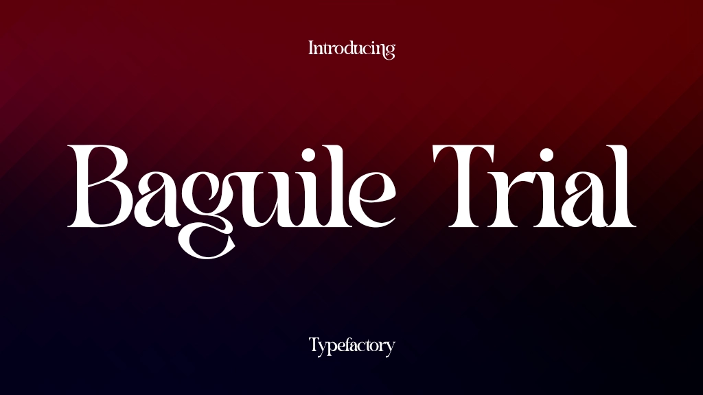 Baguile Free Trial Font Sample Image 1