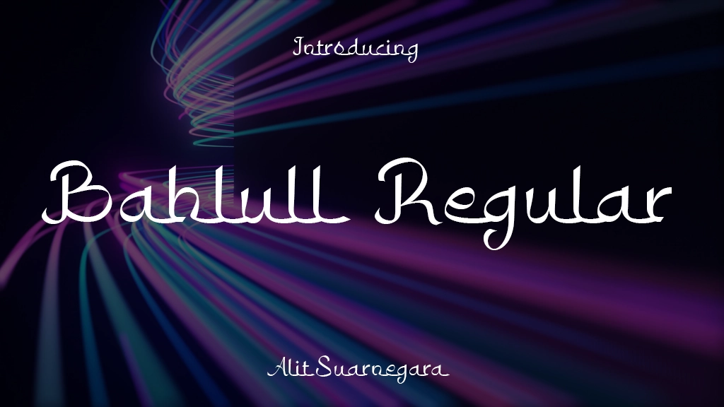 Bahlull free version Regular Font Sample Image 1