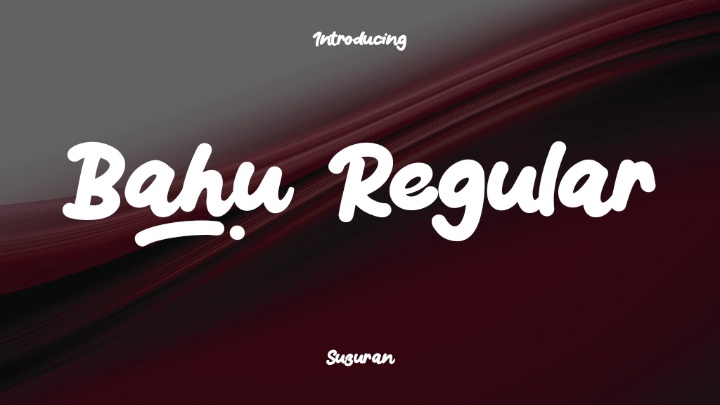 Bahu Regular Font Sample Image 1