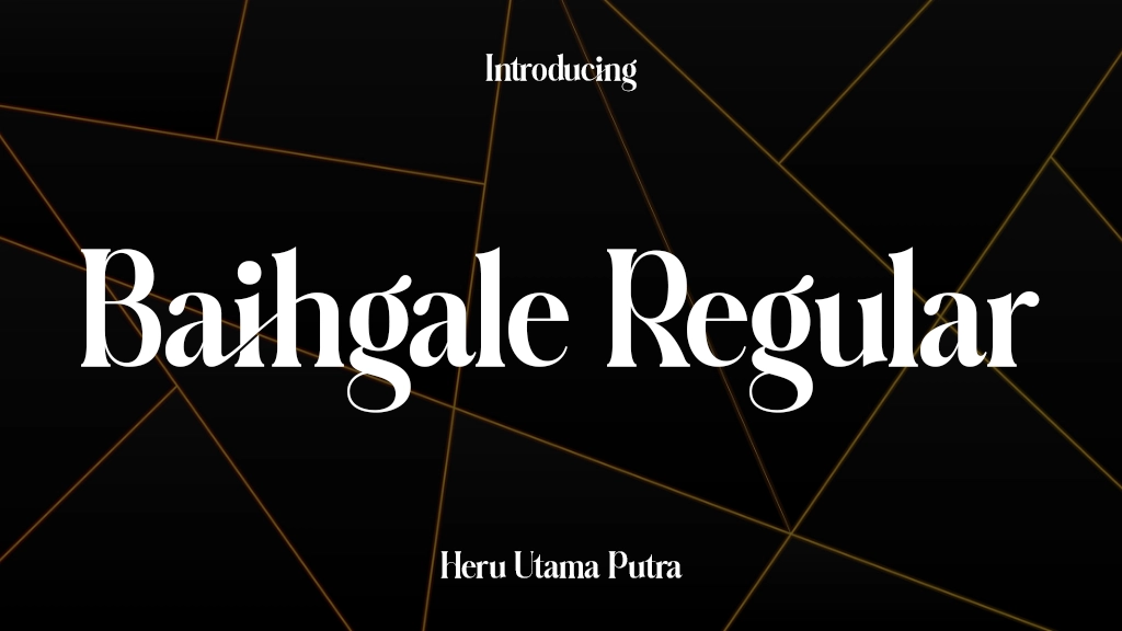 Baihgale Regular Font Sample Image 1