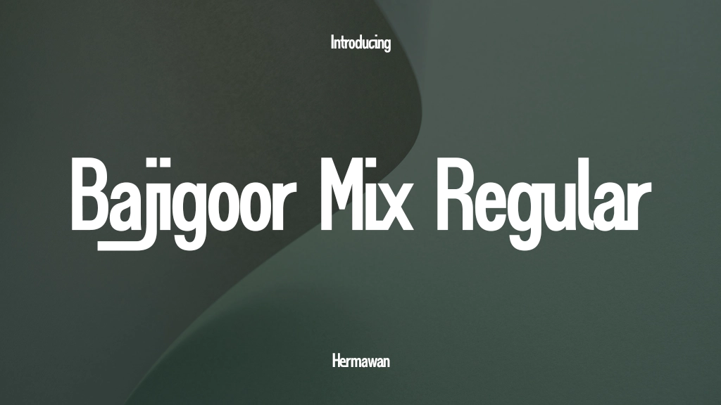 Bajigoor Mix Regular Font Sample Image 1