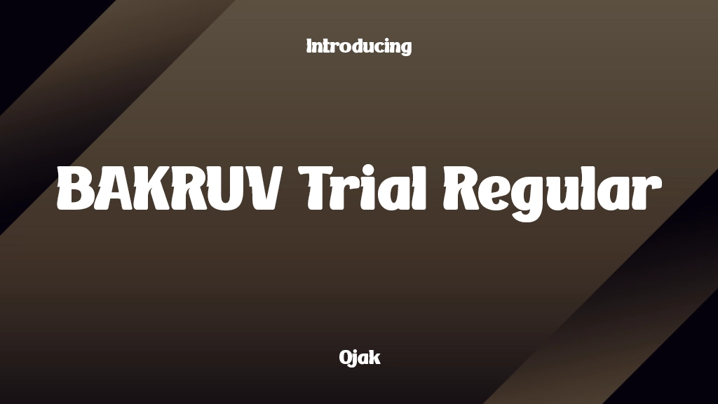 BAKRUV Trial Regular Font Sample Image 1