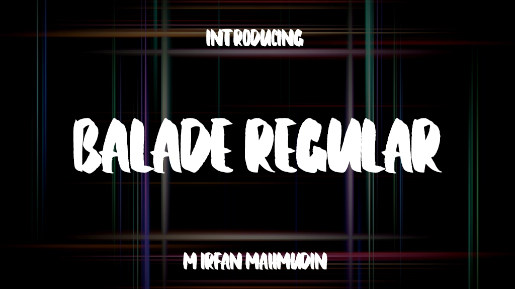 Balade Regular Font Sample Image 1