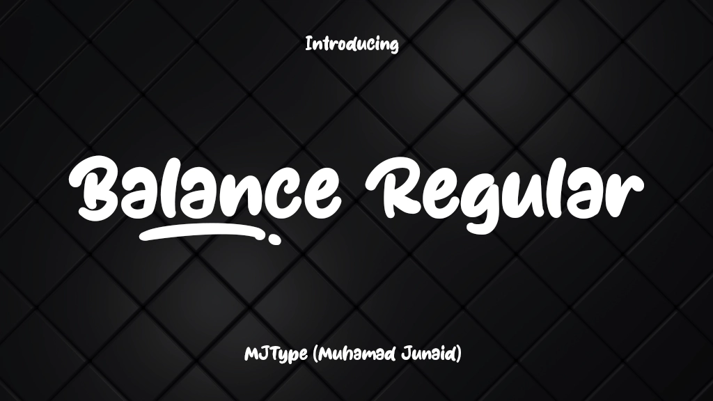 Balance Regular Font Sample Image 1