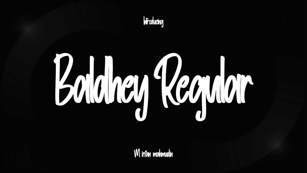 Baldhey Regular Font Sample Image 1