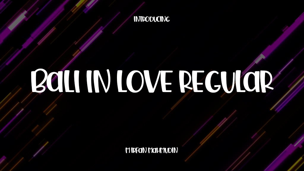 Bali In Love Regular Font Sample Image 1