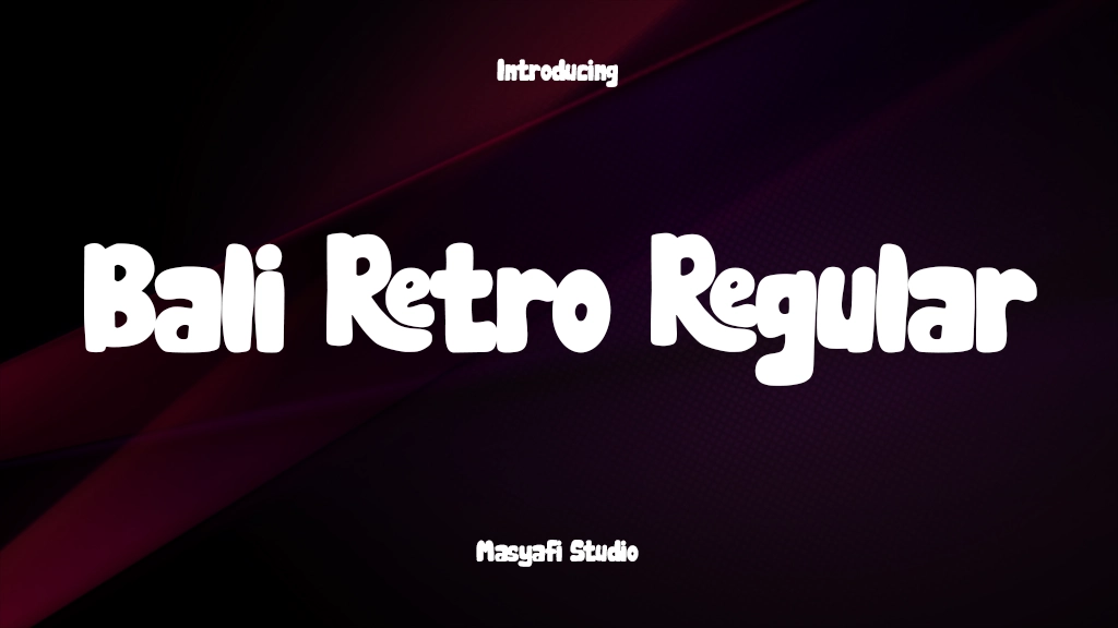 Bali Retro Regular Font Sample Image 1