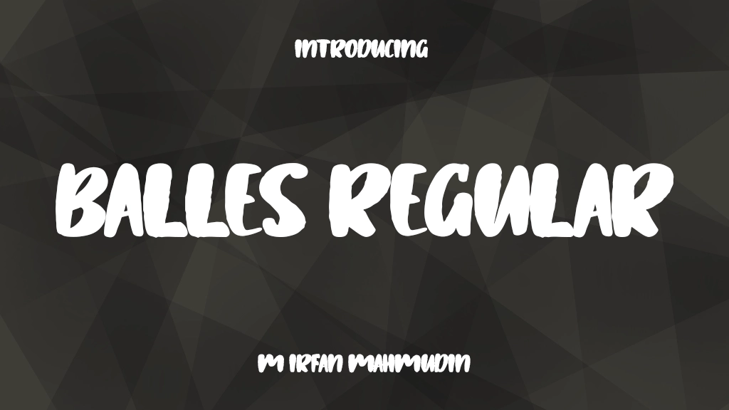 Balles Regular Font Sample Image 1