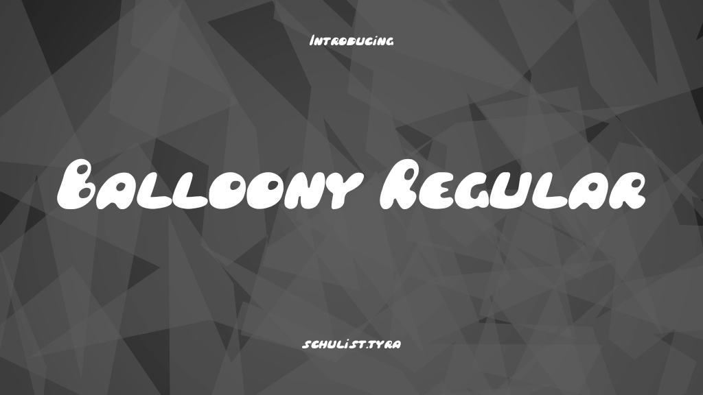 Balloony Regular Font Sample Image 1