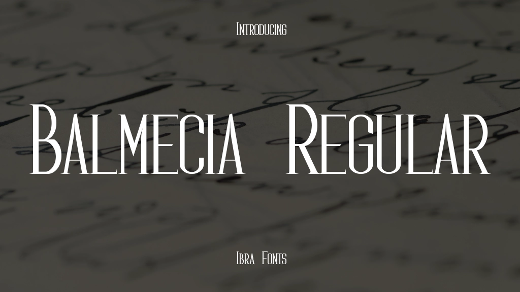 Balmecia Personal Use Regular Font Sample Image 1