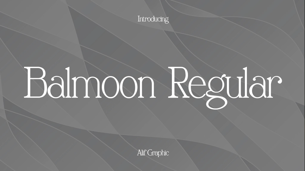 Balmoon Regular Font Sample Image 1