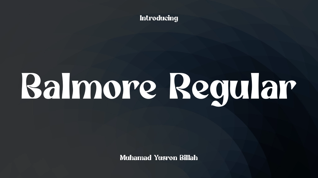 Balmore Regular Font Sample Image 1