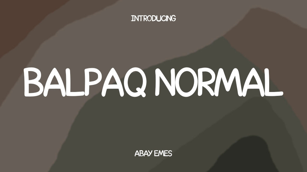 Balpaq Normal Font Sample Image 1